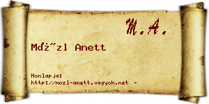 Mözl Anett névjegykártya