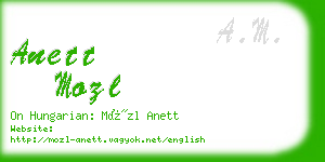 anett mozl business card